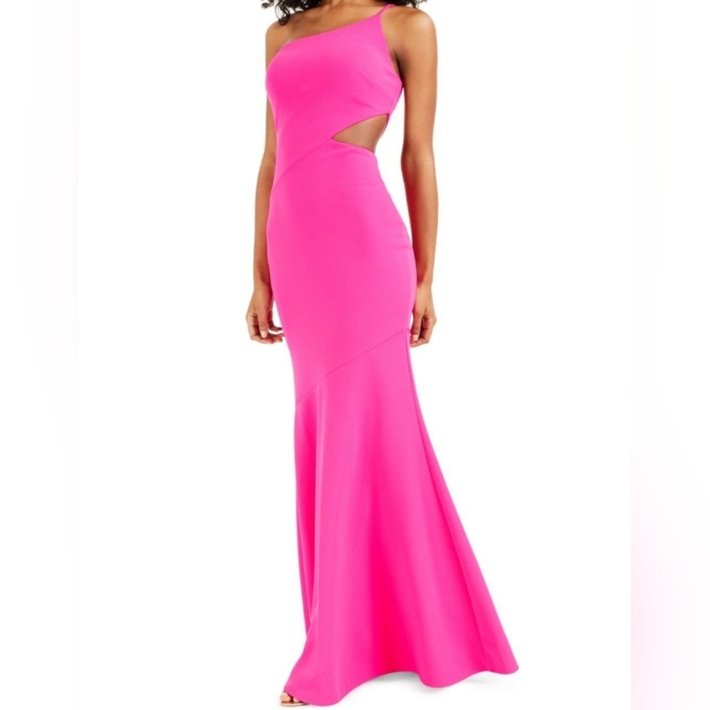 Betsey & Adam Elegant Pink Evening Gown